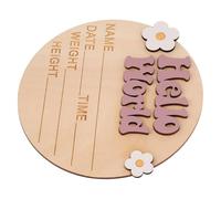 ORFOFE Panneau en Bois pour Annoncer une Naissance Bébé Pourpre, Lisse et Délicat, pour Photographie Bébé et Décoration de Chambre