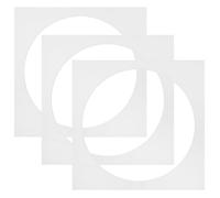 ORFOFE Passe-Partout pour Cadre Photo 33 X 33 CM Lot de 3 Tapis Photo Carrés Ouverture Ronde Support Stable pour Œuvres et Décoration Murale Exposition