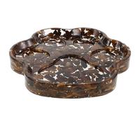 ORFOFE Paw Shaped Resin Crystal Holder Tray For Healing Stones Storage Jewelry Organizer Bowl With Natural Crystal Accents For Home And Office Décor