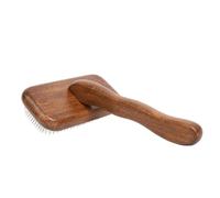 ORFOFE Peigne de Toilettage pour Chiens et Chats Massage Antidérapant Bois Naturel Élimine Poils Morts Manche Long Ergonomique Facile à Utiliser pour Soin Animalier