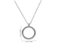 ORFOFE Pendentif Acier Inoxydable avec Chaîne Croisée Verre Ouvrable à Vis pour Collier Mémoire et Photo Commémorative Porte Bouquet Mariage DIY