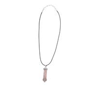 ORFOFE Pendentif Cristal Cœur Naturel avec Pierres Gemmes et Bouteille Verre Double pour Homme et Femme Bijou Spirituel