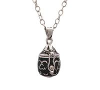 ORFOFE Pendentif Goutte Eau Ouvert Vintage Noir Collier Pendentif Urne Souvenir pour Cendres Commémoratif et Délicat