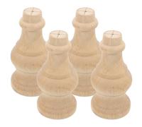 ORFOFE Pieds de Meubles Rustiques en Bois Tourné Non Traité, Lot de 4, pour Armoires et Canapés, Dimensions 6 X 12 CM, Adaptés au