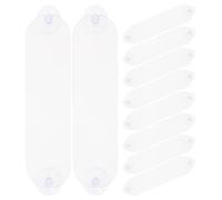 ORFOFE Pilier de Support de Vignette de Stationnement en Acrylique Transparent Ventouses en Verre, 10 Pièces, pour Pare-Brise de Voiture, Usage Quotidien et Commode