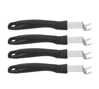 ORFOFE Pince à Griller en Acier Inoxydable 4pcs avec Poignée Antidérapante et Anti-brûlure pour Barbecue, Compatible avec Grilles de Cuisson, pour Pique-niques et Cuisines