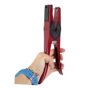 ORFOFE Pince Applicateur Étiquette Oreille Alliage Aluminium Rouge Outil Pivotant Facile à Utiliser pour Vaches Moutons Cochons et Animaux de Ferme