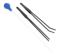 ORFOFE Pince pour Aquarium Inoxydable 3 Pièces Tube D’Alimentation pour Corail, Pipette Compte-Gouttes, Outils de Nettoyage Aquatique pour Nourrir Poissons et Entretien du Récif