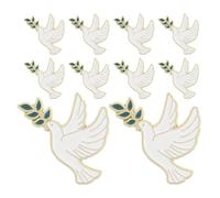 ORFOFE Pin's Colombe Paix avec branche d'olivier émaillée, 12 pièces, accessoire léger pour vêtements et costumes, symbole de paix pour femme et homme, ornement décoratif pour fêtes et utilisation