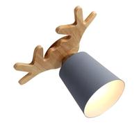ORFOFE Plafonnier Cerf Design Simple Massif Luminaire Intérieur Moderne pour Couloir Balcon et Entrée Éclairage avec Abat-jour Gris Décoration Murale Scandinave