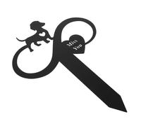 ORFOFE Plaque Commémorative Chien Métal Étanche avec Piquet pour Jardin Marqueur de Tombe Extérieur Décoration Souvenir Animaux Fournitures Commémoratives Pet