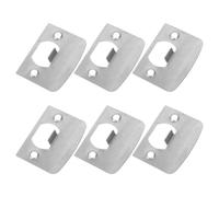 ORFOFE Plaque de Verrouillage pour Porte Coulissante 6 Pièces à Pêne Dormant en Acier Inoxydable Argenté Gâche Réglable pour Sécurité Renforcée et Porte de Tempête