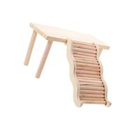 ORFOFE Plateforme en Bois Multifonction pour Hamster Doré, Support D’Escalade Échelle, Double Niveau, Jeu Et Cachette pour Cage, Accessoires pour Petits Rongeurs, Espace Optimisé