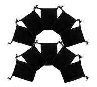 ORFOFE Pochettes à Bijoux en Velours Noir 9x7 Cm Lot de 75 Pièces Paquet Cordon de Serrage Fermeture Pratique Rangement Bijoux Mini Sachets Élégants pour Présents et Organisation