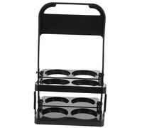 ORFOFE Porte Bouteilles de Pliable Noir Panier à Boissons Pratique pour Barbecue Pique et Rangement Support Multifonctionnel pour Bouteilles de Vin et