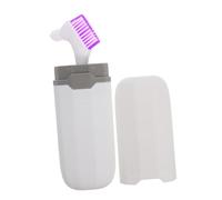 ORFOFE Porte-brosse Dentier Portable avec Étui de Voyage Brosse à Dents Double Face à Poils Doux pour Nettoyage des Prothèses Kit et Blanc Nettoyage Profondeur et Fraîcheur