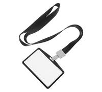 ORFOFE Porte-cartes en Alliage D'aluminium et Polyester Noir, Couverture de Carte D'identité Polyvalente et Pratique pour Bureau et École, Pochette de Protection Résistante