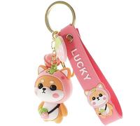 ORFOFE Porte-Clés Chien Dessin Animé Porte-Clés Paquet à Dos Accessoire Kawaii Léger Compact Solide Garçon et Filles Ami Famille