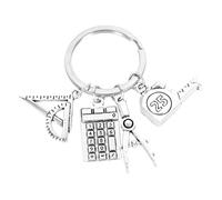 ORFOFE Porte Clés Mathématiques Délicat Pendentif Calculatrice et Instruments de Accessoire de Sac Créatif pour Étudiants et Enseignants