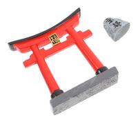 ORFOFE Porte de Sanctuaire Miniature Torii en Résine Rouge pour Décoration D'aquarium et Bonsaï Mousse, Design Artistique Traditionnel, Ornement Polyvalent pour Décor de Bureau