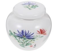 ORFOFE Pot à Thé Céramique Chinoise Traditionnelle Grand Format Récipient Hermétique pour Thé Vrac Stockage Cuisine Design Classique Peint Main