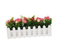 ORFOFE Pot de Fleurs Artificiel Réaliste pour Décoration Intérieure Extérieure Faux Eucalyptus Rose Plante Plastique pour Jardin Mariage Porche et Table