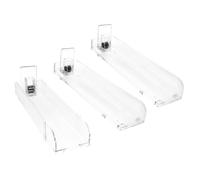 ORFOFE Présentoir Automatique à Cigarettes Poussoir 3 Pièces 28 Cm Plastique Transparent Distributeur Pratique pour Boutique et Rangement, Support Stable pour 10 Paquets, Accessoire