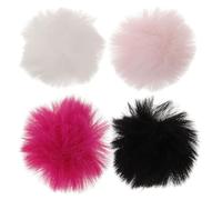 ORFOFE Protection Anti-vent 4pièces en Polyester pour Micro-cravates Facile à Installer Adaptée aux Micros de Petite Taille pour Usage Domestique et Studio