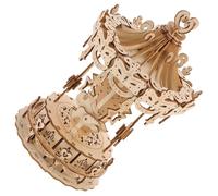 ORFOFE Puzzle Bois Modèle Manège Éducatif DIY pour Garçon Fille Kit Créatif Naturel Faciles à Assembler