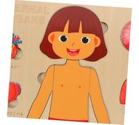 ORFOFE Puzzle Éducatif Corps Humain pour Garçon Fille Reconnaissance Organes Internes Apprentissage Anatomie pour Tout-Petits Coordination Main-œil et Cognition