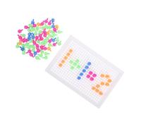 ORFOFE Puzzle Éducatif Garçon Fille avec Planche et Clous Champignon Colorés Jeu Créatif DIY Plastique Sûr pour Développement Cognitif Motricité et Créativité Couleur