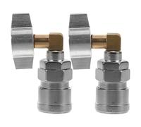 ORFOFE Raccords rapides pour tuyaux d'air 2pcs alliage avec structure coude intégrée pour entretien camion et nettoyage industriel 2.56x1.57x0.91in