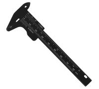 ORFOFE Règle à Sourcils Portable en Plastique Noir 80 MM Compas à Double Échelle Outil de Mesure des Sourcils Précis pour Maquillage et Tatouage Professionnel