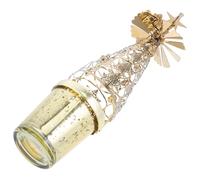 ORFOFE Rotatif Porte-Bougie de Noël Métal Doré Porte-Bougie Théière Sapin de Noël avec Flocons Étoilés Centre de Table Tournant pour Décoration an et