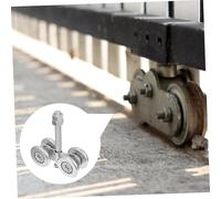 ORFOFE Roulette Porte Coulissante Acier pour Portes Industrielles Galet de Rail Robuste avec Capacité Roue de Remplacement pour Chariot et