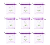 ORFOFE Sachets Vides en Maille Respirante pour Lavande 5G Cordon de Serrage Lot de 50 Paquet en Filet Violet Foncé pour Désodoriser Placards Tiroirs et Voiture Sachets de Thé en Vrac