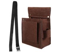 ORFOFE Sacoche Ceinture à Outils de Charpentier Petite Taille en Tissu Résistant Marron Poche Multiple pour Construction et Menuiserie, Pochette Portable pour Clous et Accessoires