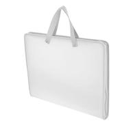 ORFOFE Sacoche de Dessin Blanche pour Étudiants Capacité Importante Protection Complète des Documents et Croquis Pochette Portable Résistante avec Poignée Ergonomique