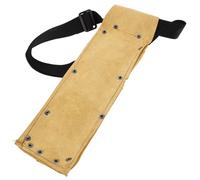 ORFOFE Sacoche de Rangement pour Baguettes de Soudure en Cuir Jaune 2 Couches Grosse Capacité Support Pratique pour Outils de Soudage Accessoire Professionnel pour Atelier et