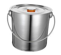 ORFOFE Seau à Bûches Acier Inoxydable Portable Avec Couvercle Pour Camping Randonnée Et Barbecue Seau Multi-usages Robuste Pour Stockage De De Chauffage Et Fournitures Extérieures