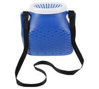 ORFOFE Seau de Pêche Portable en Plastique Épais 10L Bleu avec Couvercle Étanche Conteneur à Poissons Professionnel Multifonction pour Crevettes et Poissons d'Extérieur Panier Robuste