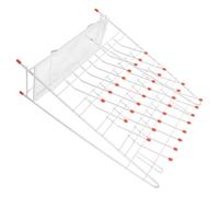 ORFOFE Séchoir de Laboratoire avec Emplacements Égouttoir pour Tubes à Essai Support Stable et Compact avec Revêtement Facile à Nettoyer pour Organisation Laboratoire