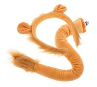 ORFOFE Serrage-Tête Lionceau Oreilles en Peluche Ultra Douce et Queue D’Animal Clipée 2 Pièces Accessoires de Déguisement Cosplay et Fête Halloween Jeu de Rôle Costume Animaux Bandeau