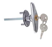 ORFOFE Serrure De Porte De Garage Poignée En t Et Fil D'acier Brossé Kit De Verrouillage D'urgence Compatible Moteurs Divers Usage Professionnel Et Résidentiel