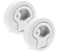 ORFOFE Serrures de Tiroir Intégrées en Plastique Blanc Cylindre de Clé, Lot de 2, pour Portes de Placard D'ambulance et Tiroirs de Camping-car, Stockage Sécurisé et Usage Polyvalent