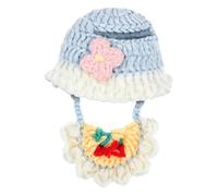 ORFOFE Set Accessoires Crochet pour Poupées Compatible Ensemble Bavoir Miniature et Bonnet pour Vêtements de Poupée