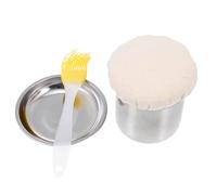 ORFOFE Set Daccessoires pour Crêpes avec Tampon Huile Inoxydable Brosse à Huile Ergonomique et Plateau Outil Pratique pour Pâte et Cuisson Uniforme Couleur Aléatoire