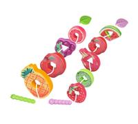 ORFOFE Set de Jeu de Fruits à Enfiler pour Garçon Fille Educatif Abs Développement Motricité Fine et Reconnaissance des Couleurs Apprentissage Ludique pour Tout-Petits