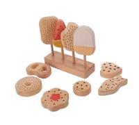ORFOFE Set de Jouets Bois pour Cuisine Garçon Fille Glace Donuts et Sucettes Réalistes Jeu de Rôle Éducatif Sécurisé avec Surface Lisse Facile à Nettoyer pour Filles et Garçons