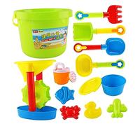ORFOFE Set de Jouets de Plage Plastique avec Seau Pelle et Sablier Jeu de Sable pour Garçon Fille Kit et Créatif pour Garçons et Filles pour Extérieur et Plage Couleur Couleur Aléatoire